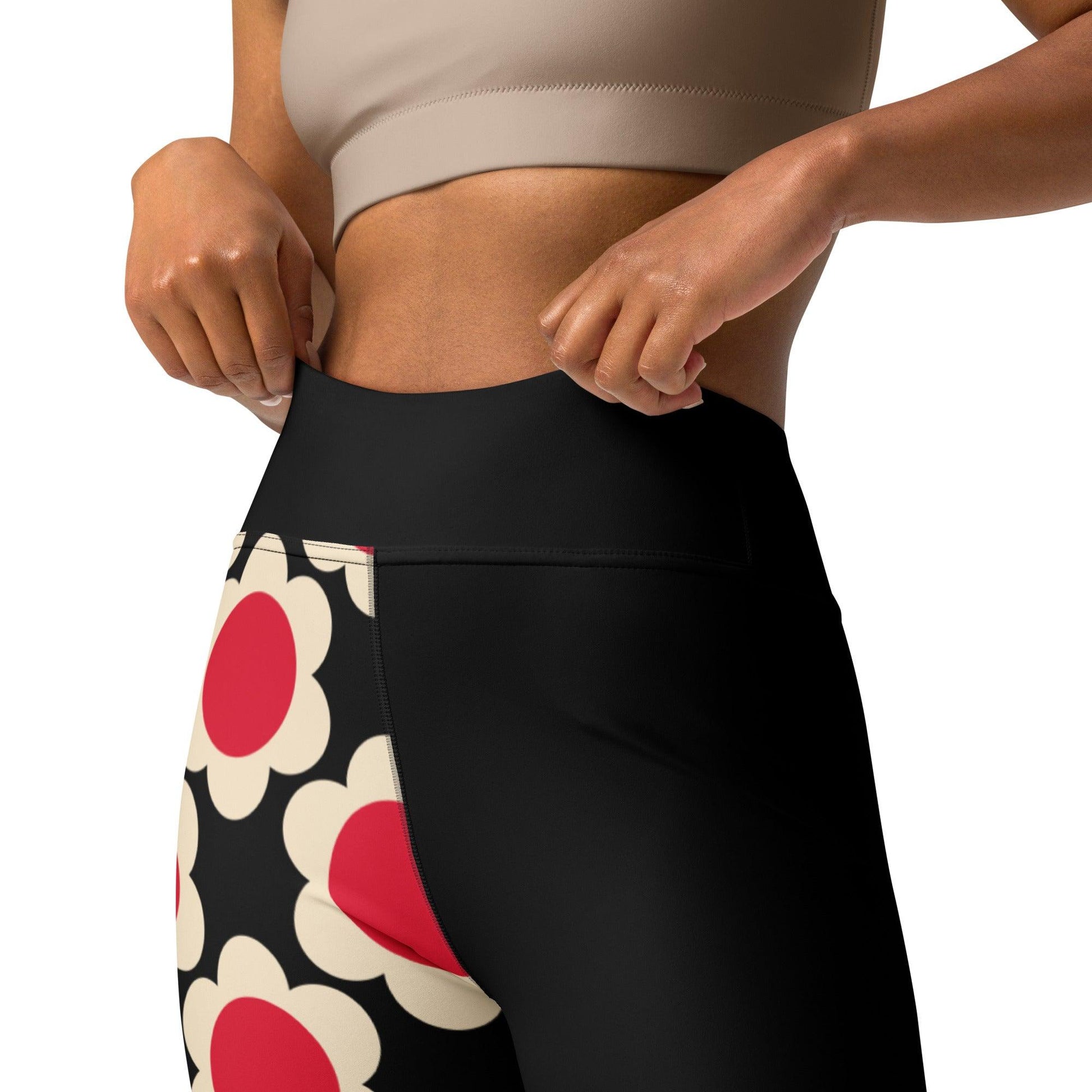 ELLIE red black - Yoga Leggings - SHALMIAK
