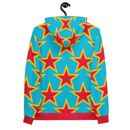 Hoodie - ELLIE STAR turquoise - Classic stars print