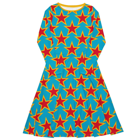 ELLIE STAR turquoise - Midi Dress With Pocketsdress - SHALMIAK