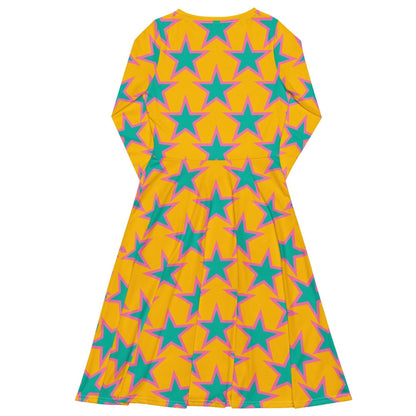 ELLIE STAR yellow - Midi Dress With Pockets - SHALMIAK