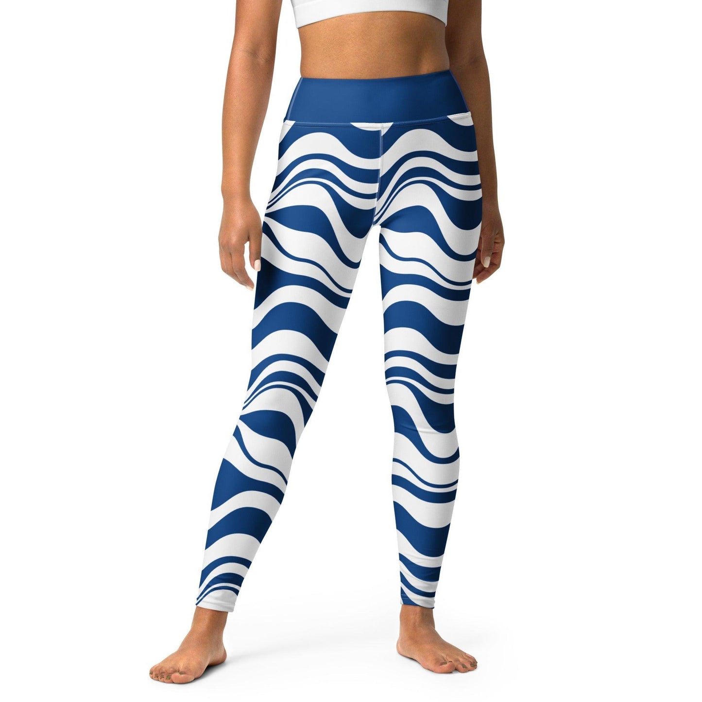 ENERGY WAVES blue - 2 - Yoga Leggings - SHALMIAK