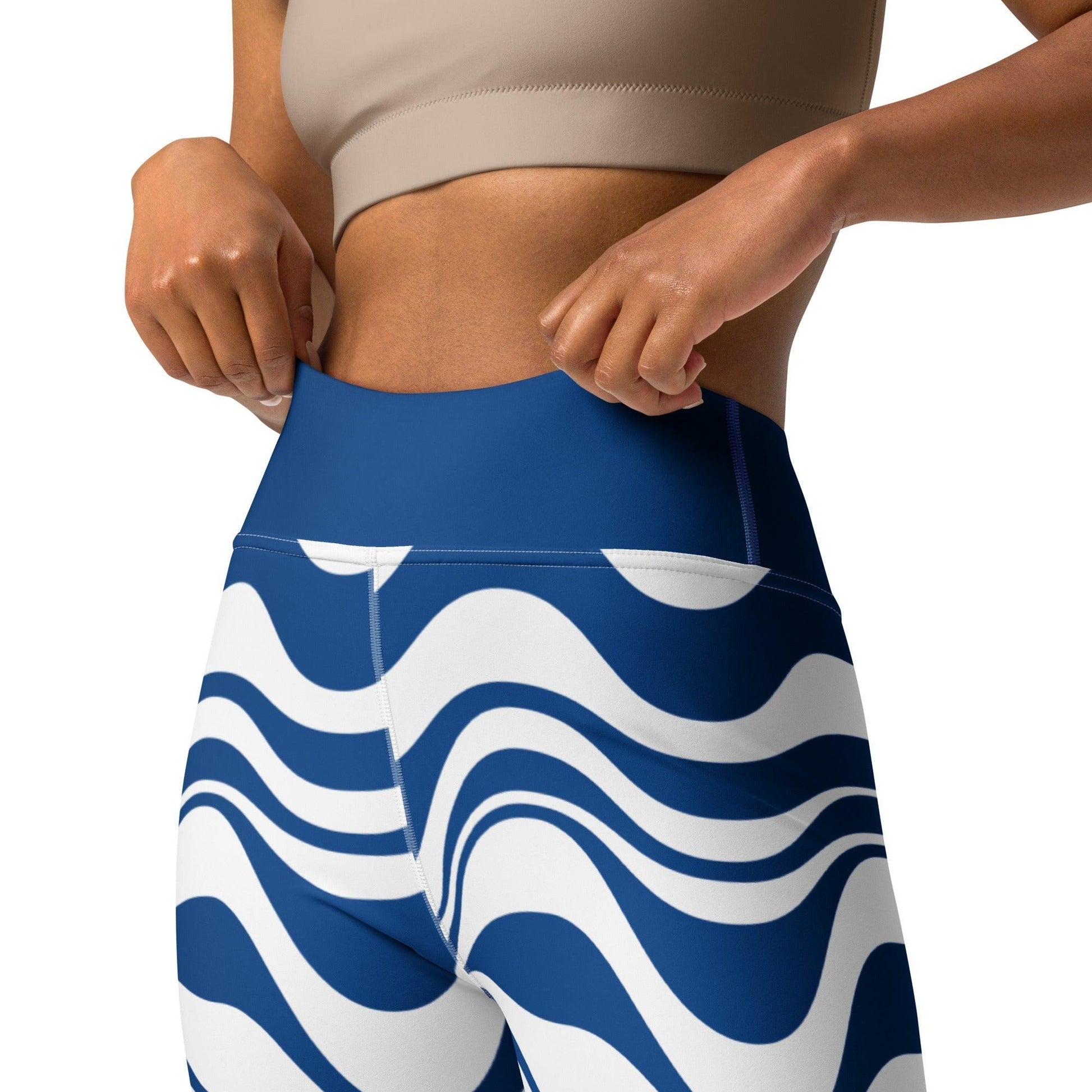 ENERGY WAVES blue - 2 - Yoga Leggings - SHALMIAK