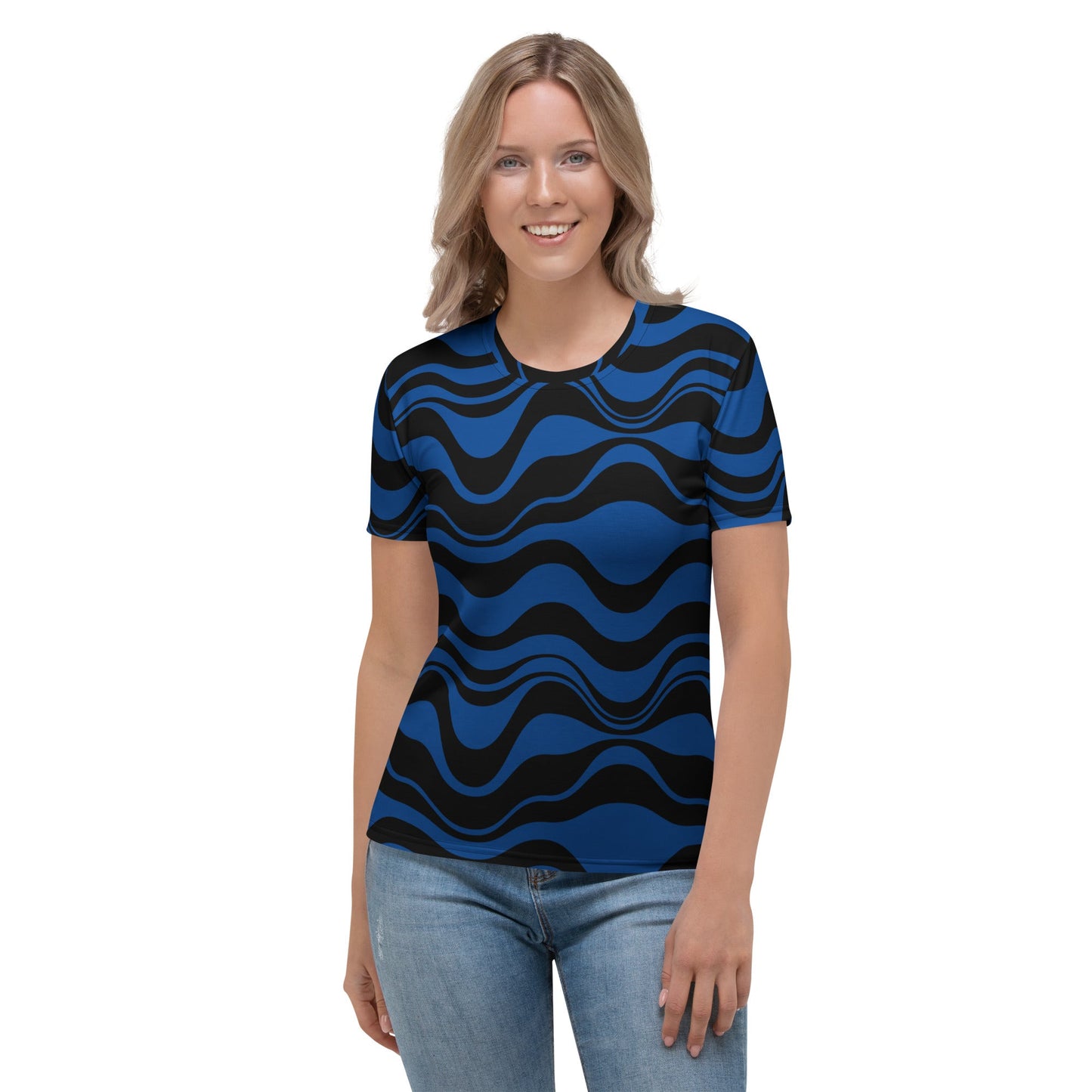 ENERGY WAVES blue black - Woman's T-Shirt - SHALMIAK