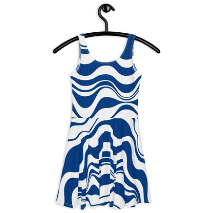 Skater Dress - ENERGY WAVES blue