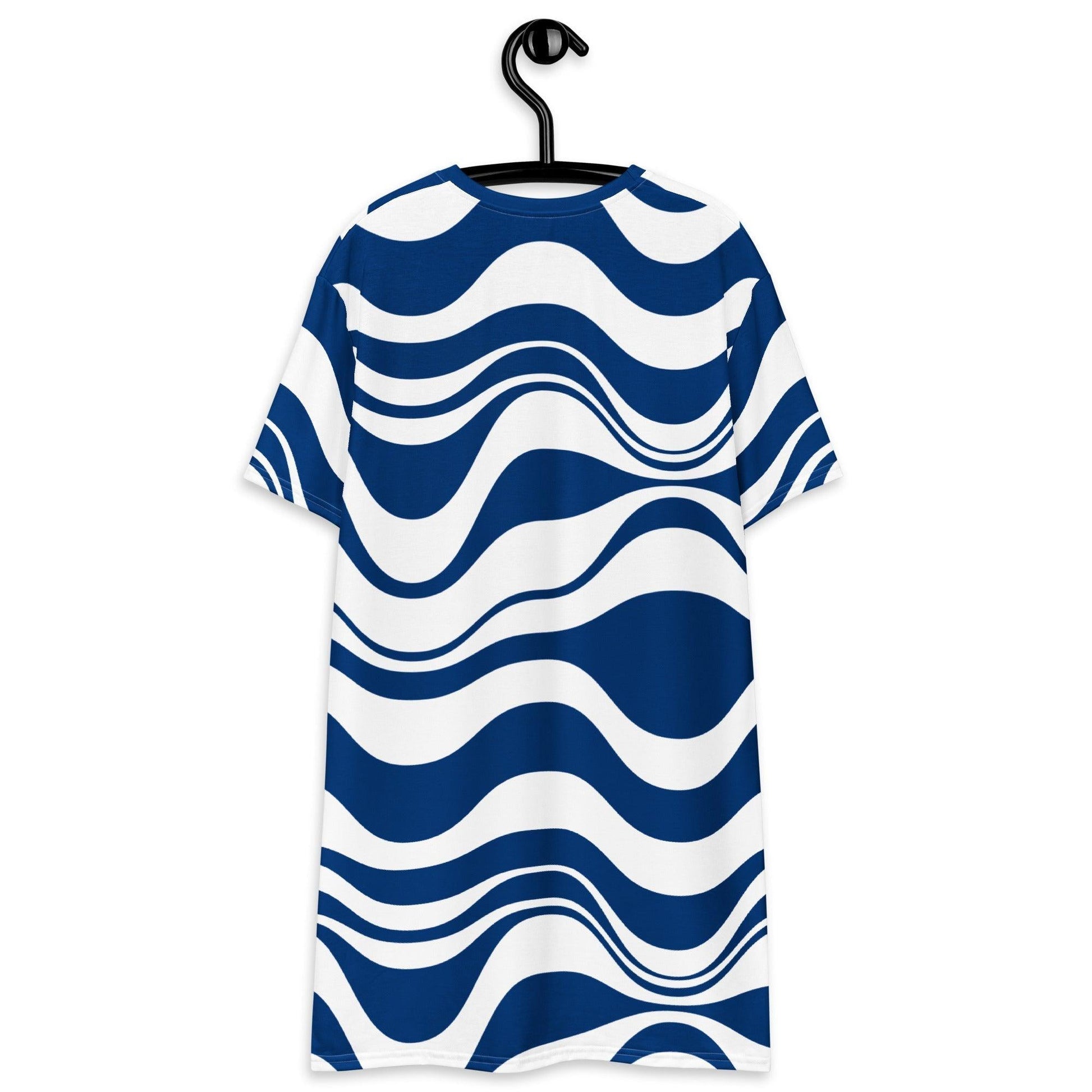 ENERGY WAVES blue - T-Shirt Dress - SHALMIAK