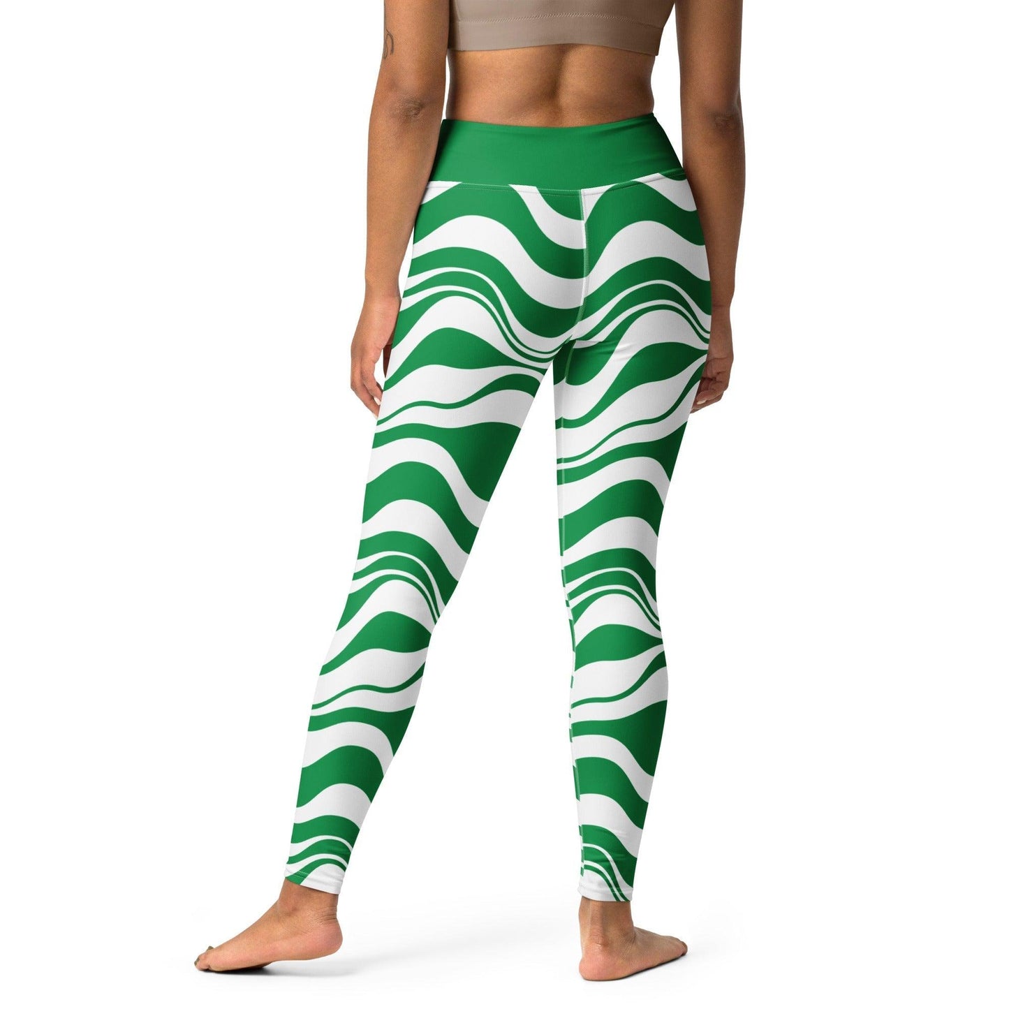 ENERGY WAVES green - 2 - Yoga Leggings - SHALMIAK