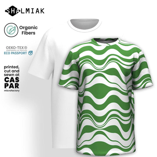 ENERGY WAVES green - Organic Cotton T-Shirt - SHALMIAK