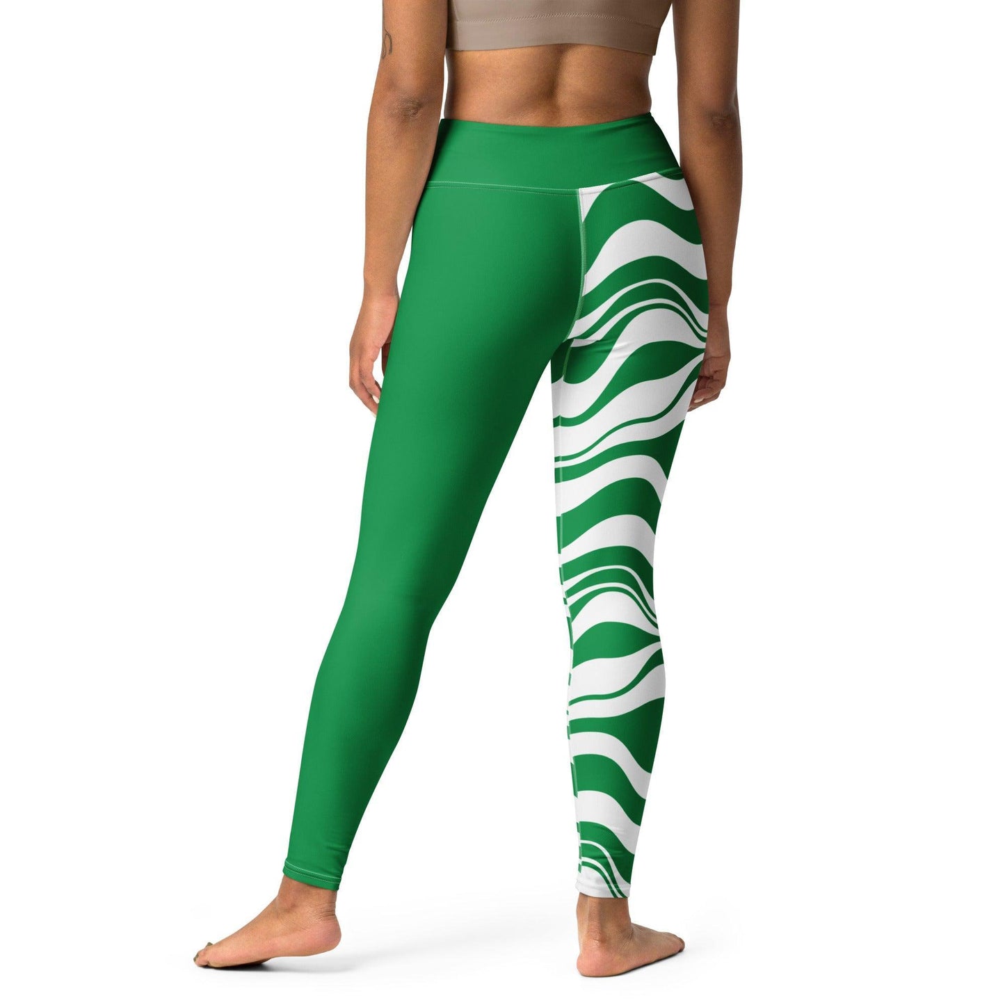 ENERGY WAVES green - Yoga Leggings - SHALMIAK