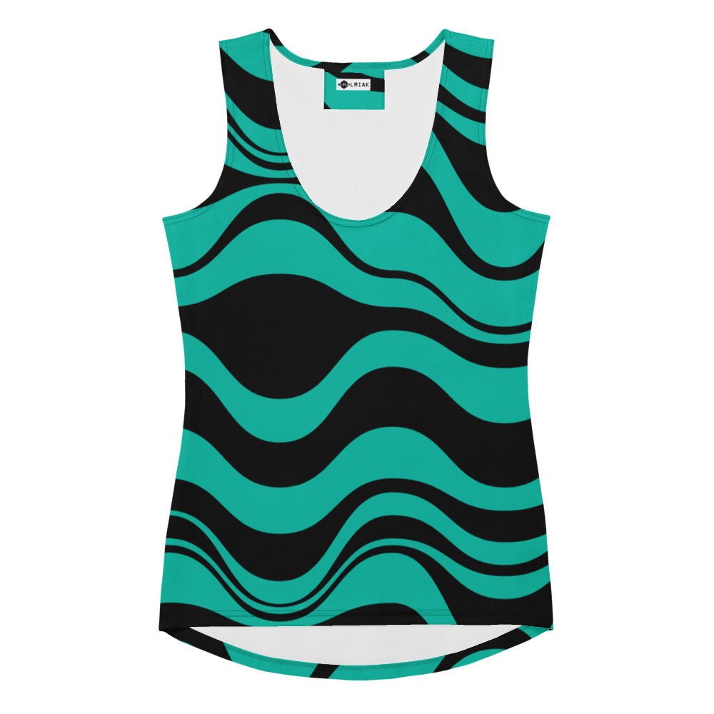 ENERGY WAVES mint black - Tank Top - SHALMIAK