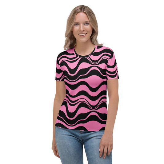 ENERGY WAVES pink black - Woman's T-Shirt