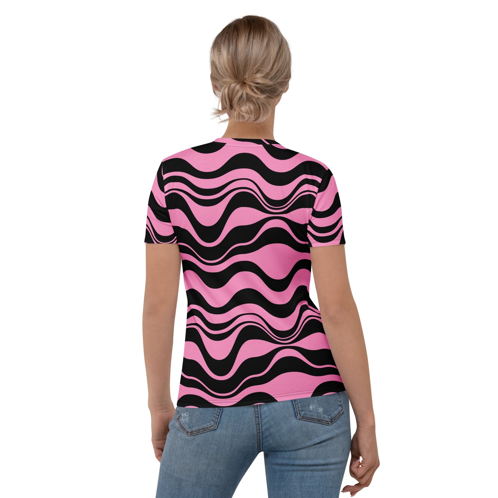 ENERGY WAVES pink black - Woman's T-Shirt - SHALMIAK