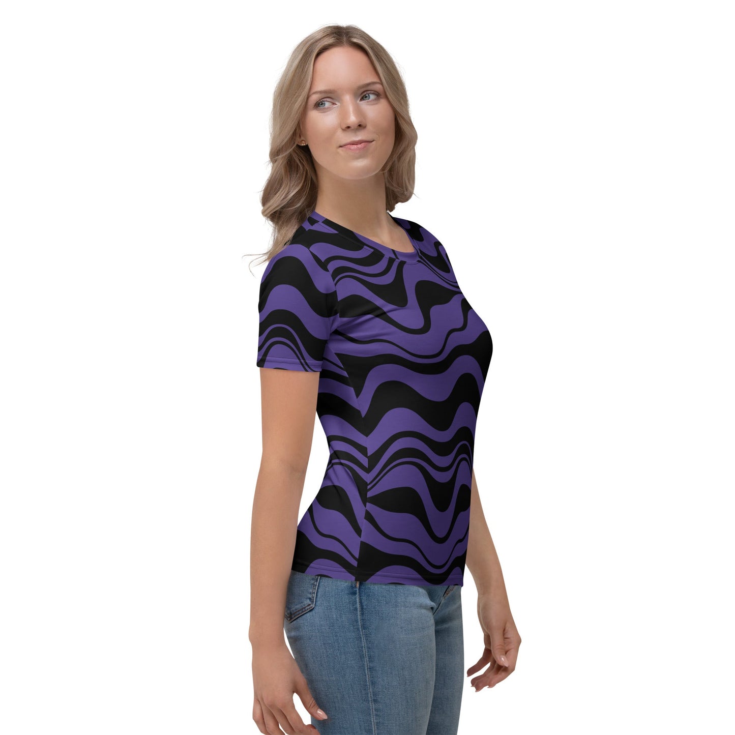 ENERGY WAVES purple black - Woman's T-Shirt - SHALMIAK
