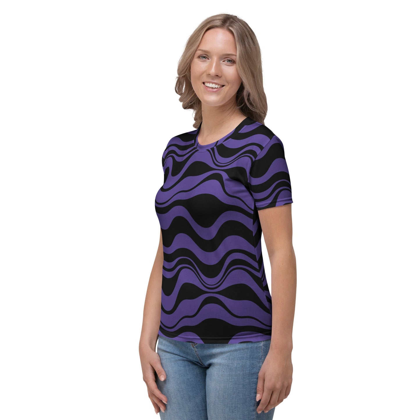ENERGY WAVES purple black - Woman's T-Shirt - SHALMIAK