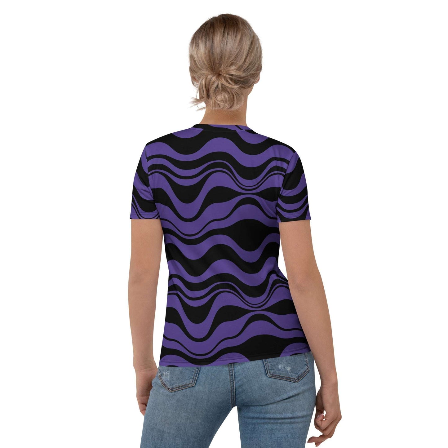 Woman's T-Shirt - ENERGY WAVES purple black