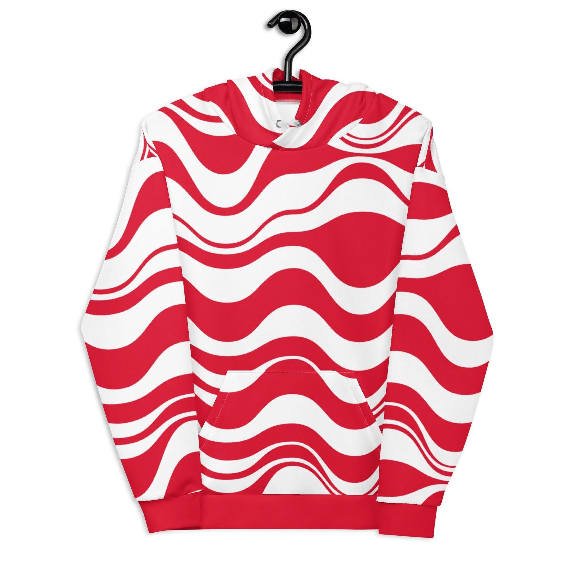 ENERGY WAVES red - Hoodie - SHALMIAK