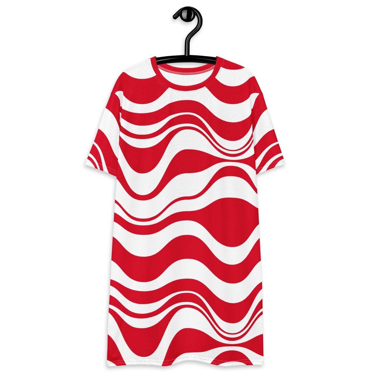 ENERGY WAVES red - T-Shirt Dress - SHALMIAK