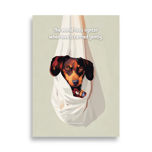 Poster - The world feels lighter when love is carried gently