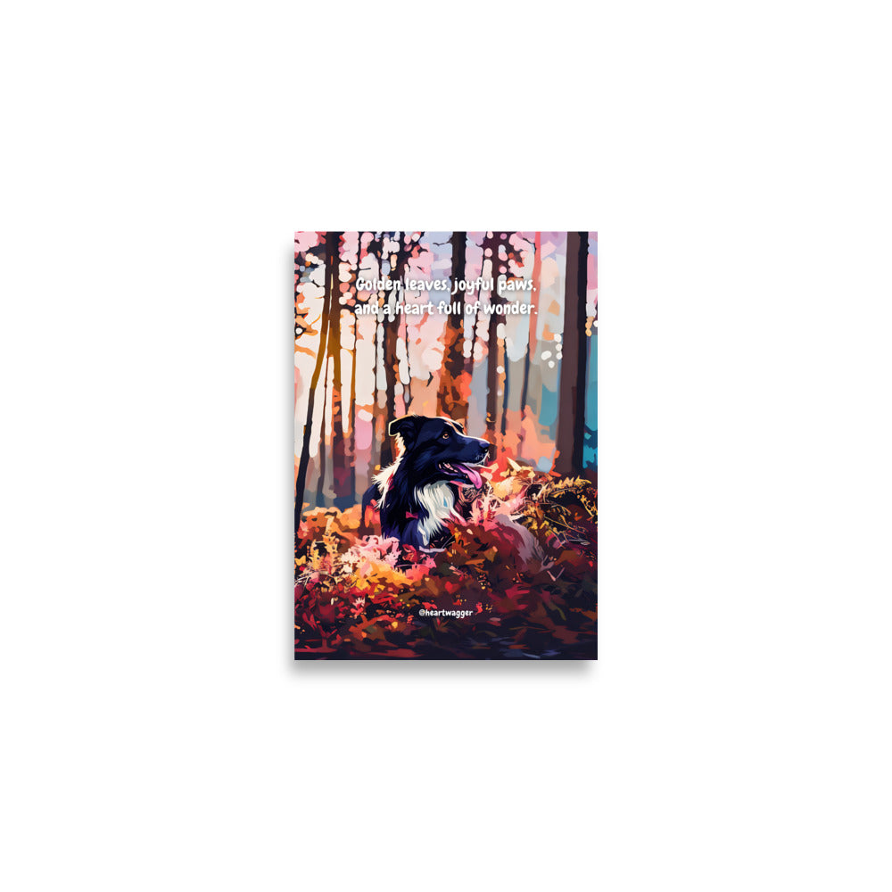 Poster - Golden leaves, joyful paws, and a heart full of wonder