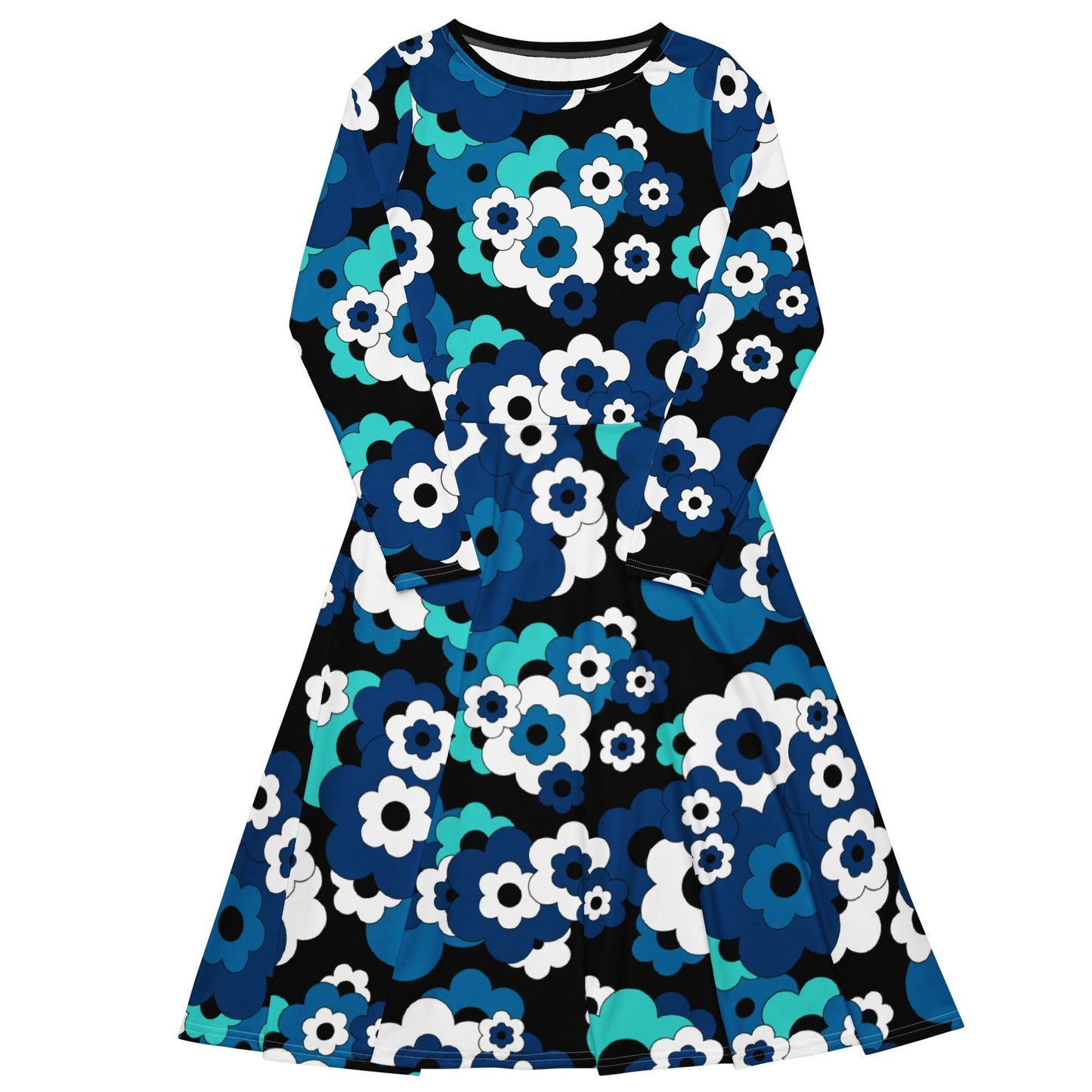 ERICA blue - Midi Dress With Pockets - SHALMIAK