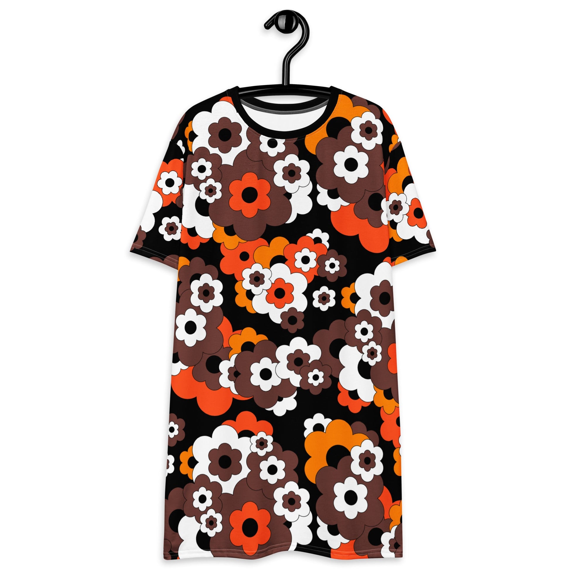 ERICA orange brown - T-Shirt Dress - SHALMIAK