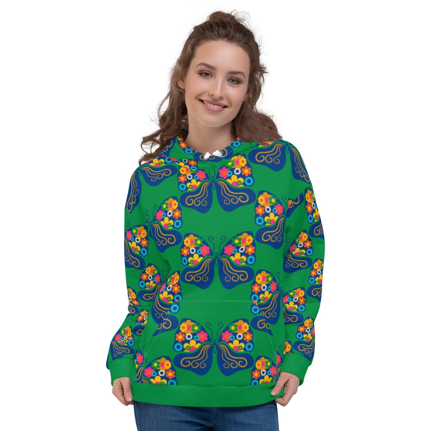 FAB FLOVERYFLY green - Hoodie - SHALMIAK