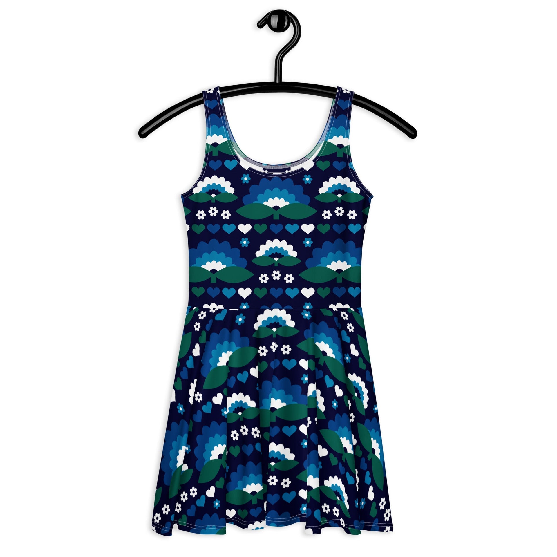 Skater dress - FALL IN LOVE magic blue