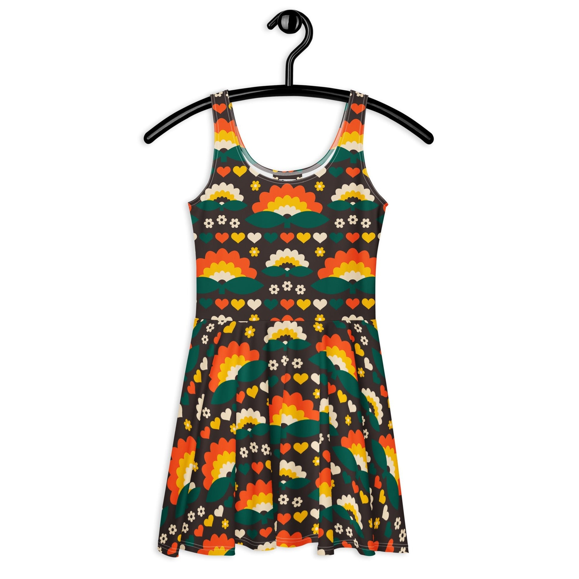 FALL IN LOVE orange brown - Skater Dress - SHALMIAK