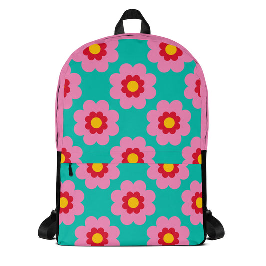 FANCY BLOOM pink mint - Backpack - SHALMIAK