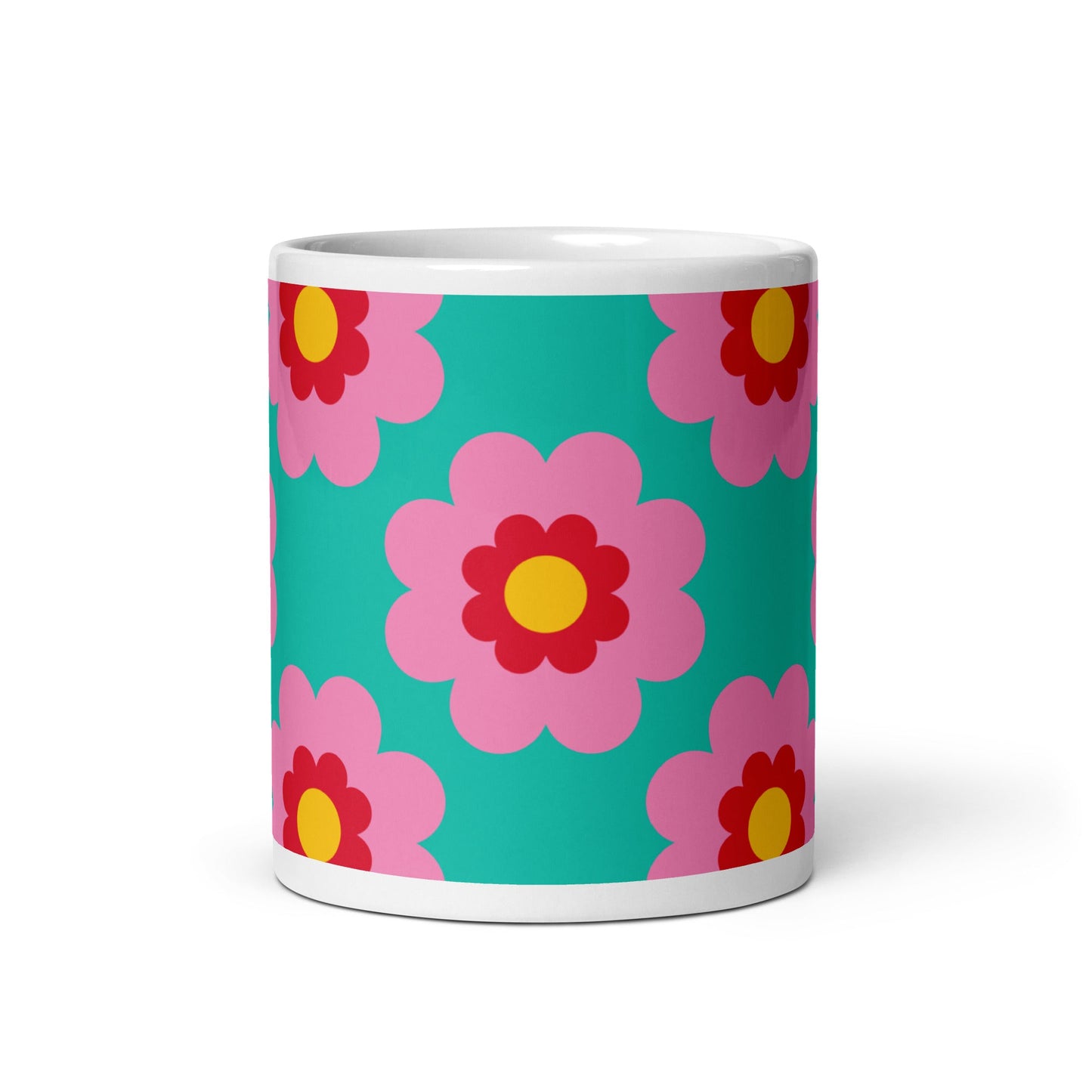 FANCY BLOOM pink mint - Mug - SHALMIAK