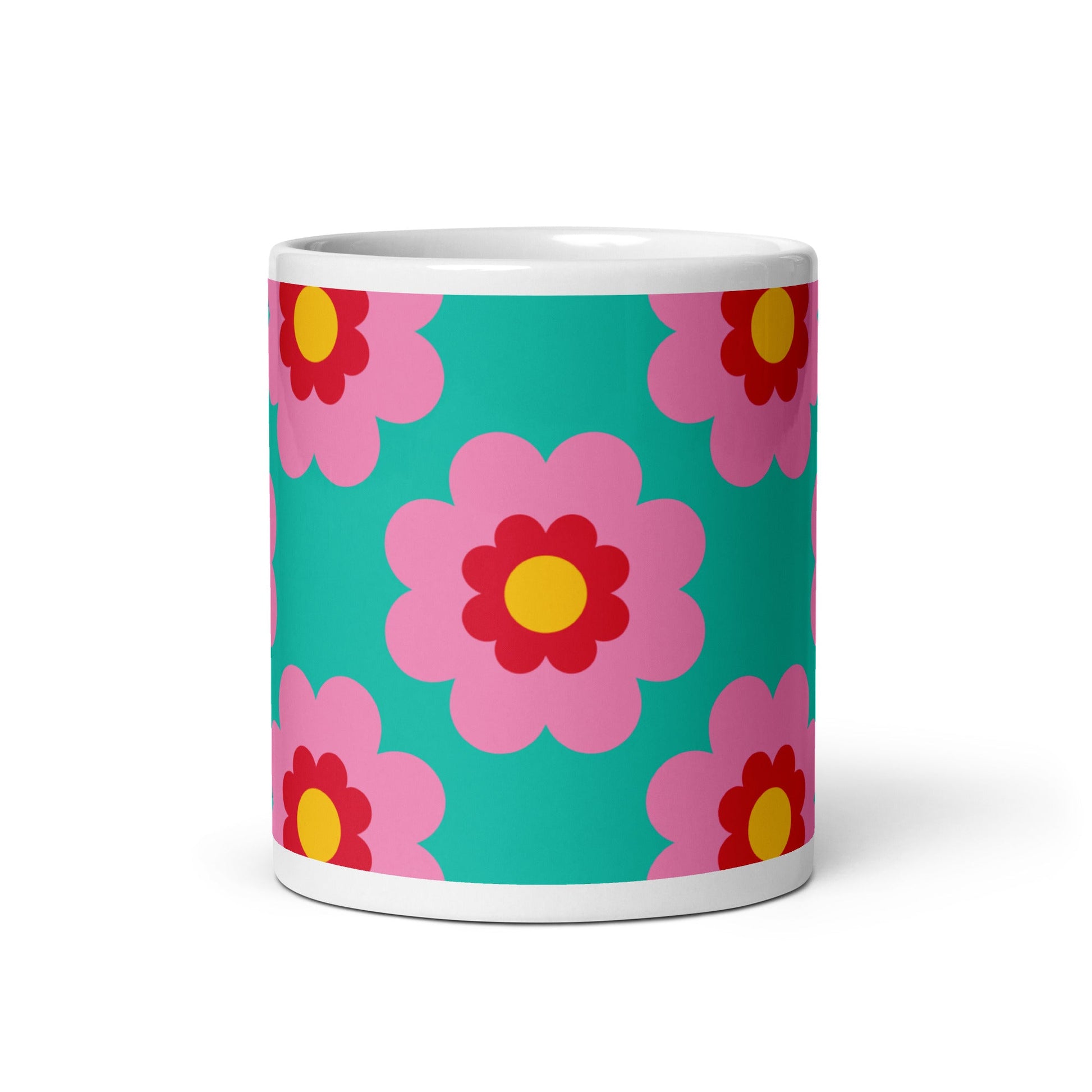 FANCY BLOOM pink mint - Mug - SHALMIAK
