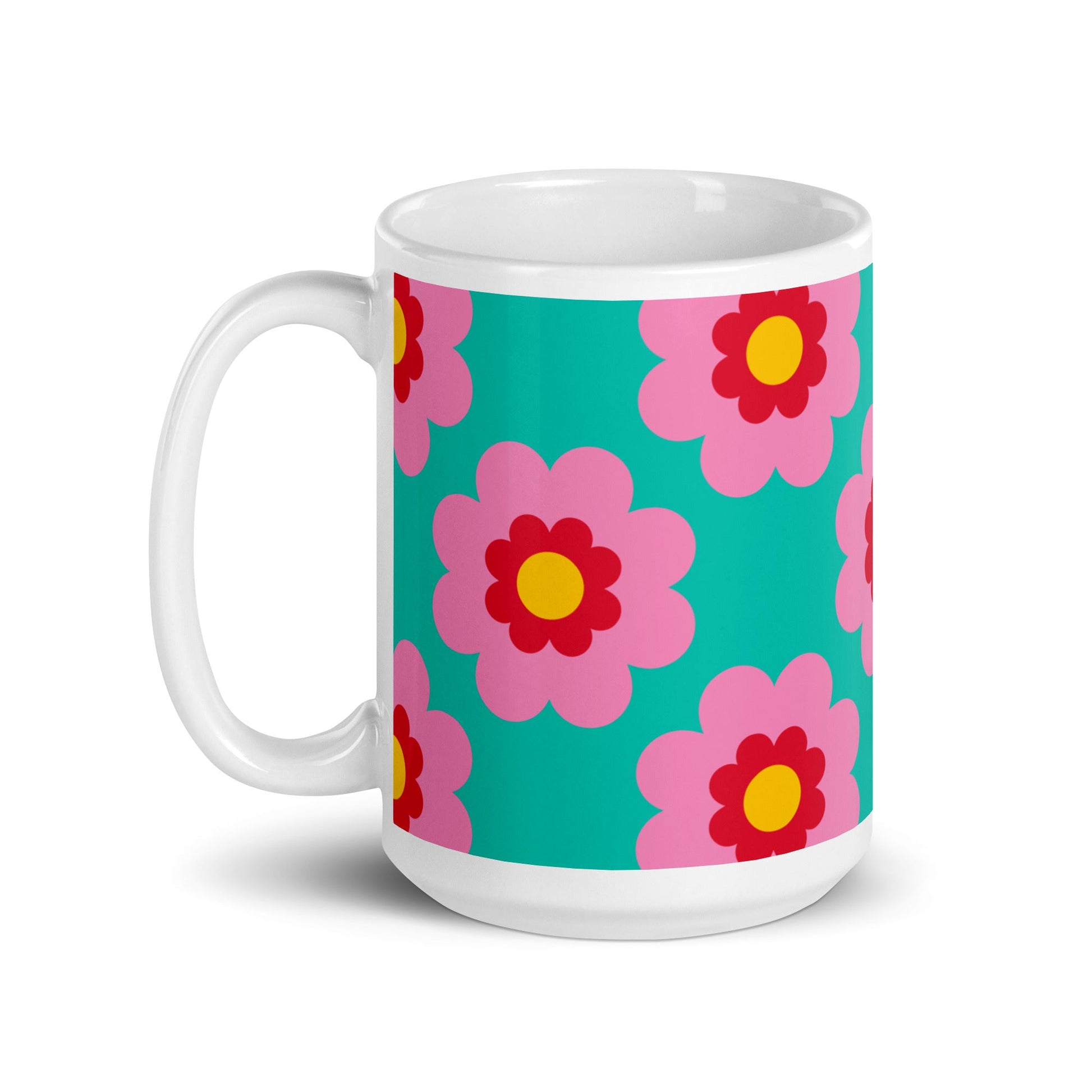 FANCY BLOOM pink mint - Mug - SHALMIAK