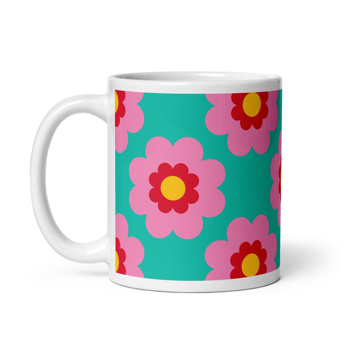 FANCY BLOOM pink mint - Mug - SHALMIAK