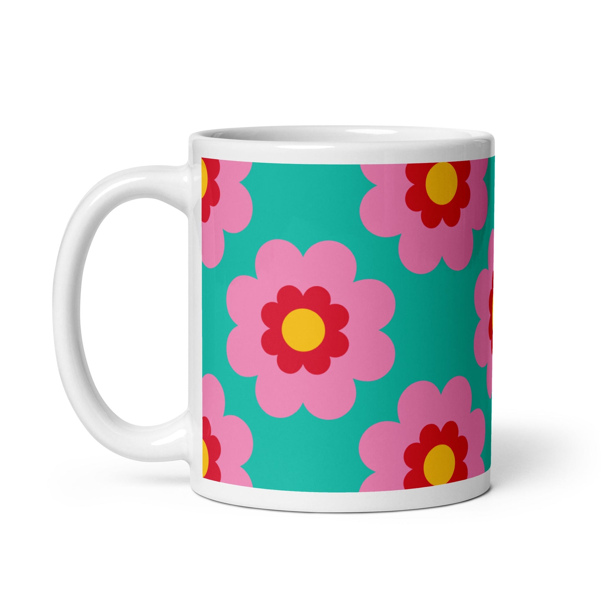 FANCY BLOOM pink mint - Mug - SHALMIAK
