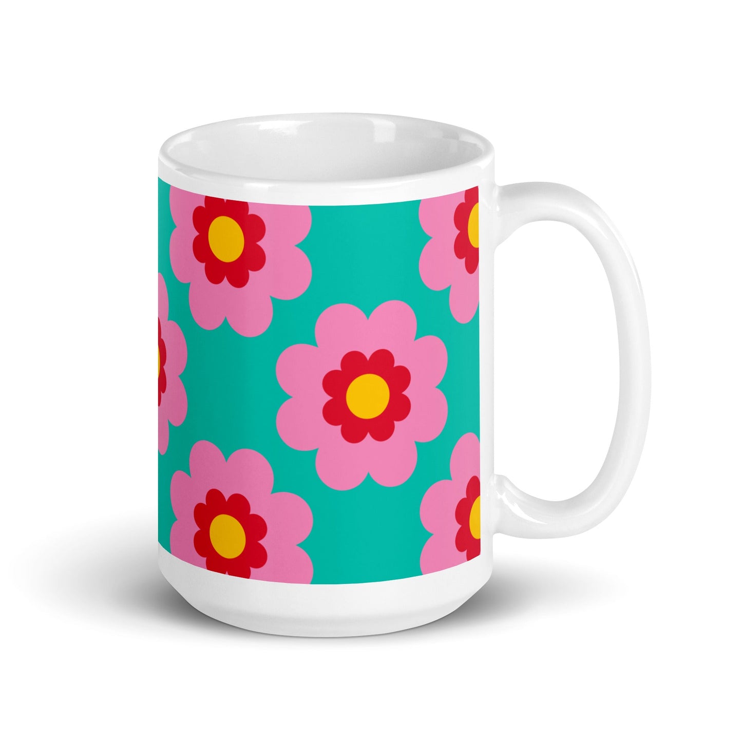 FANCY BLOOM pink mint - Mug - SHALMIAK