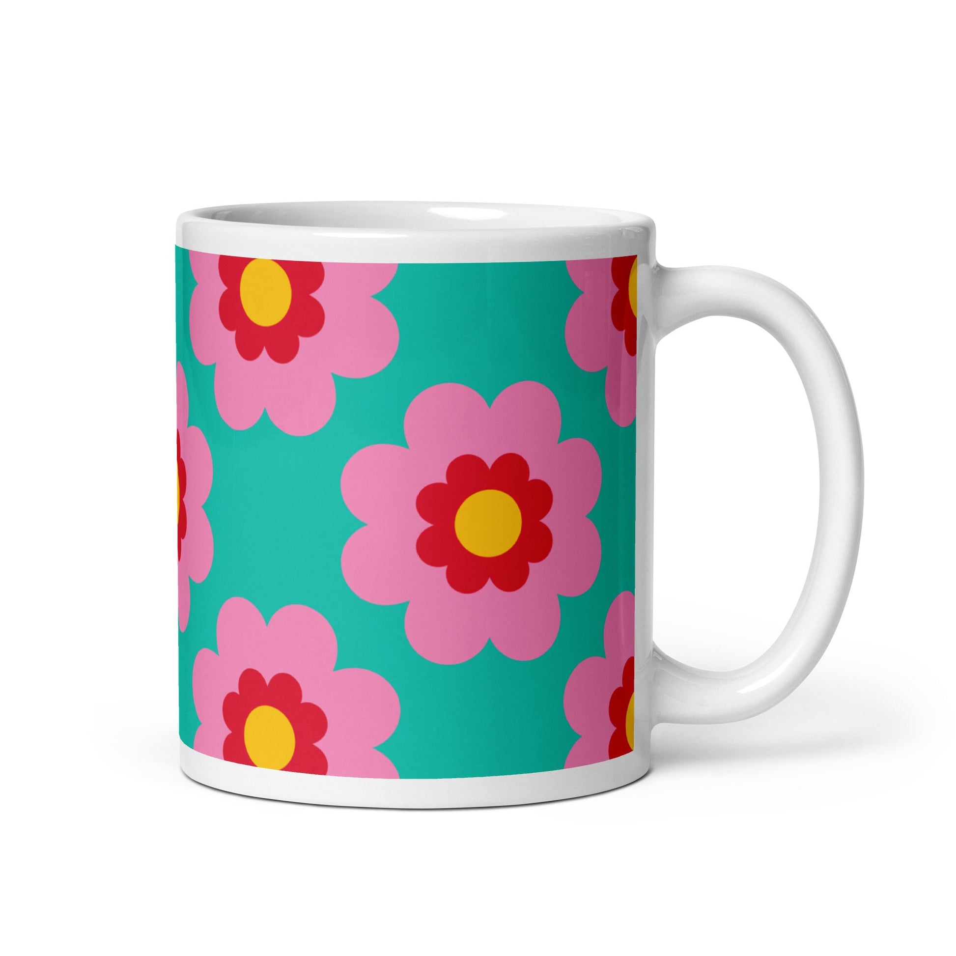 FANCY BLOOM pink mint - Mug - SHALMIAK
