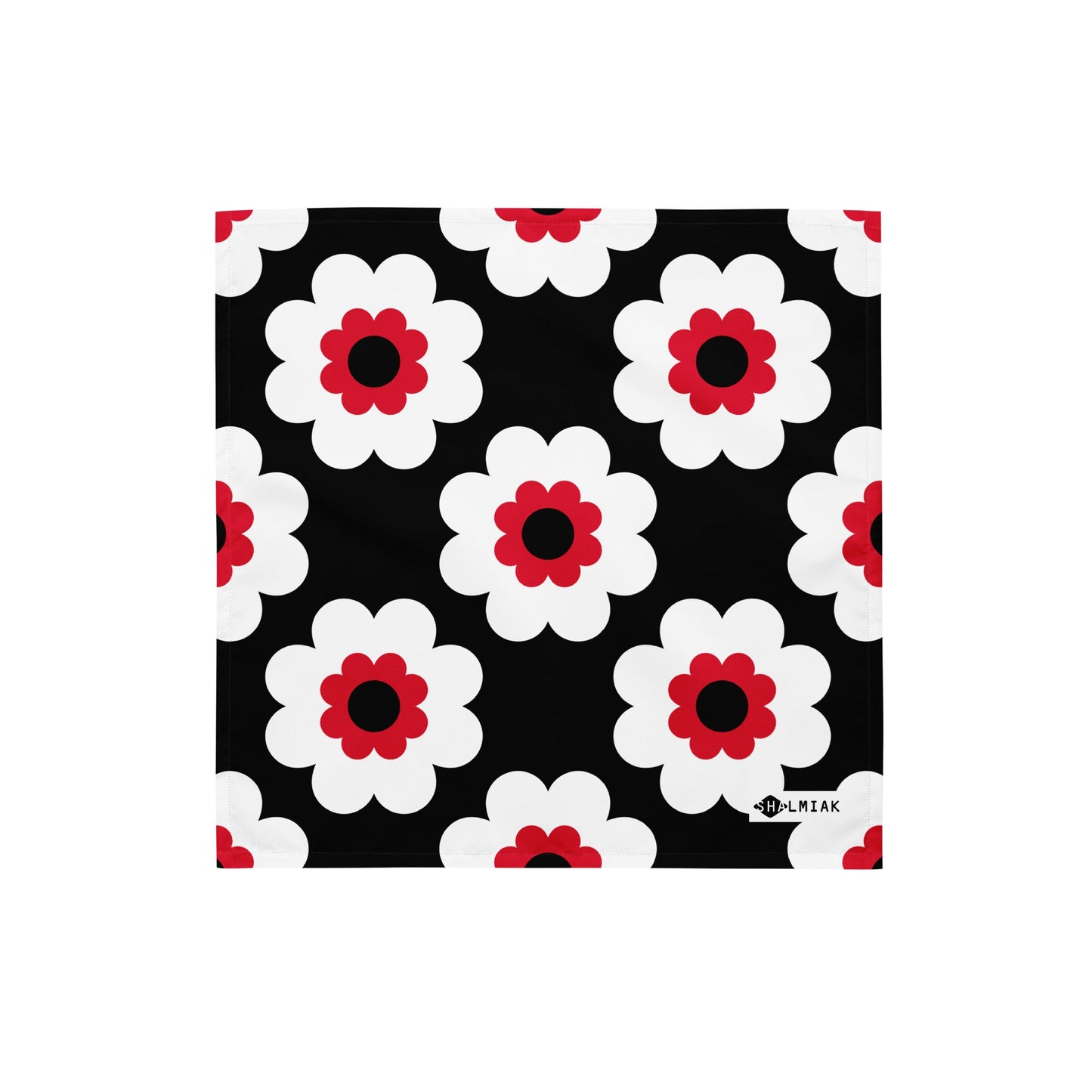Bandana - FANCY BLOOM red black