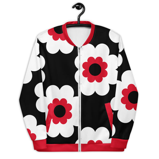 FANCY BLOOM red black - Bomber Jacket - SHALMIAK