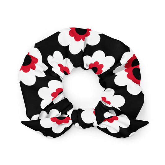 FANCY BLOOM red black - Scrunchie - SHALMIAK