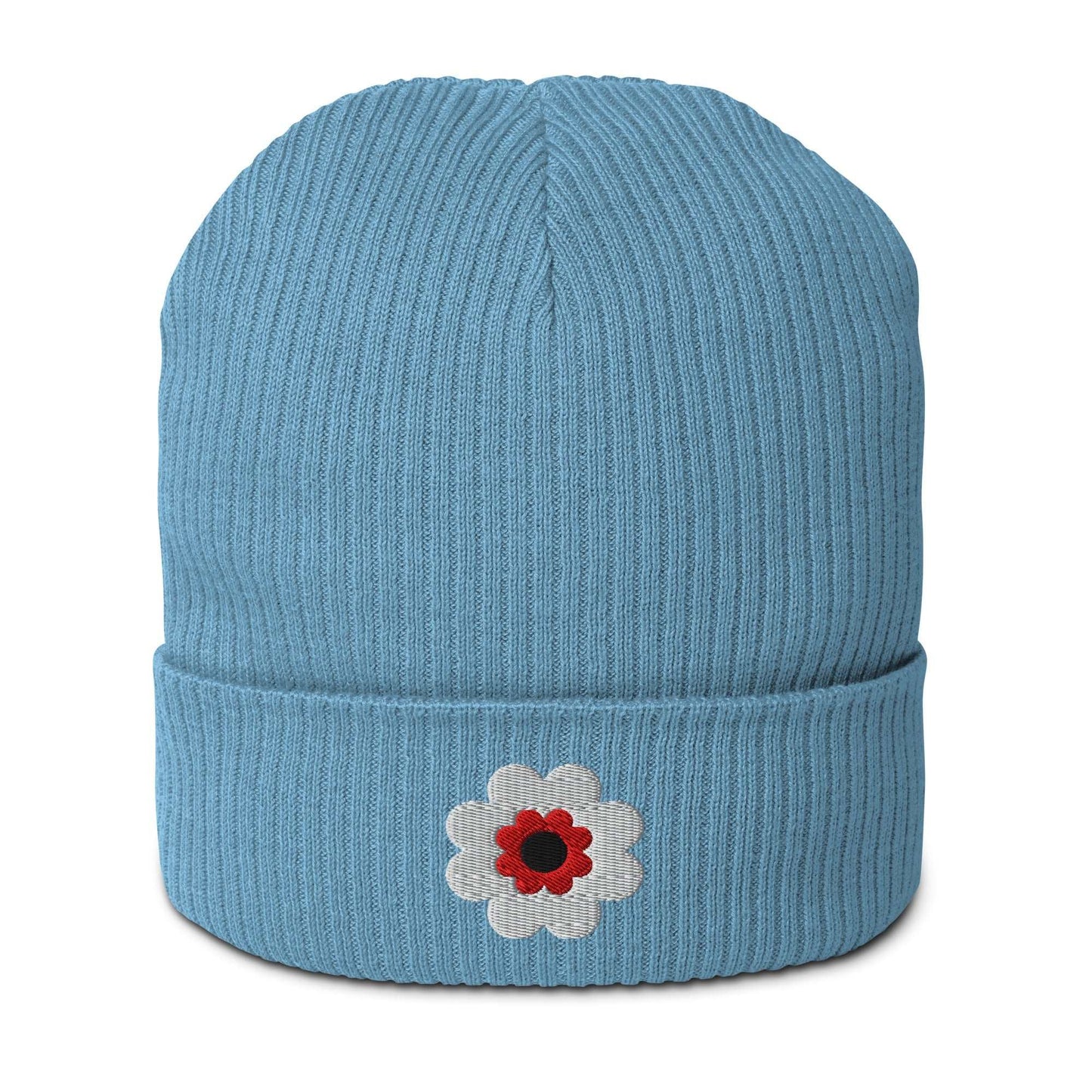 Beanie - FANCY BLOOM red white