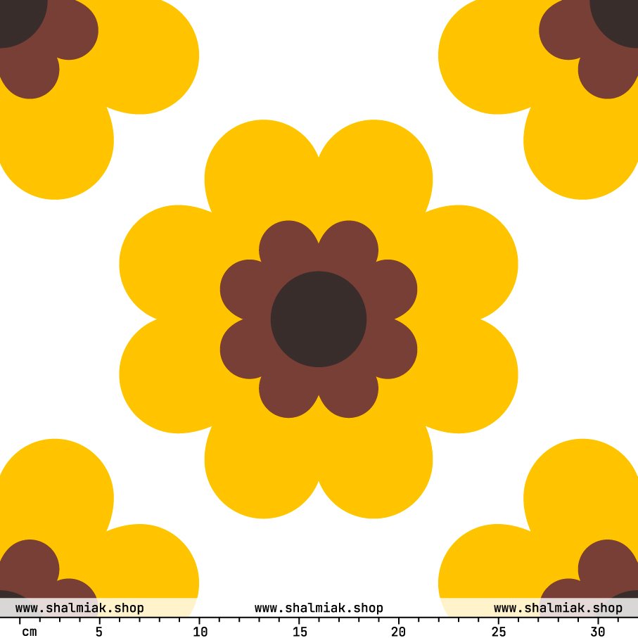 Fabric - FANCY BLOOM yellow XL
