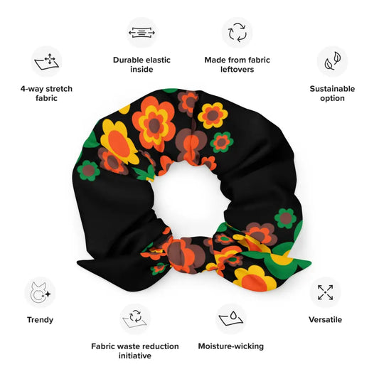 FLORA FOREVER retro - Recycled Scrunchie