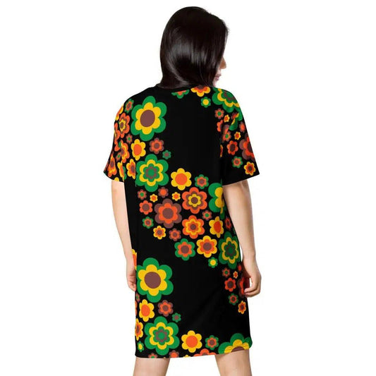 FLORA FOREVER retro - T-Shirt Dress - SHALMIAK