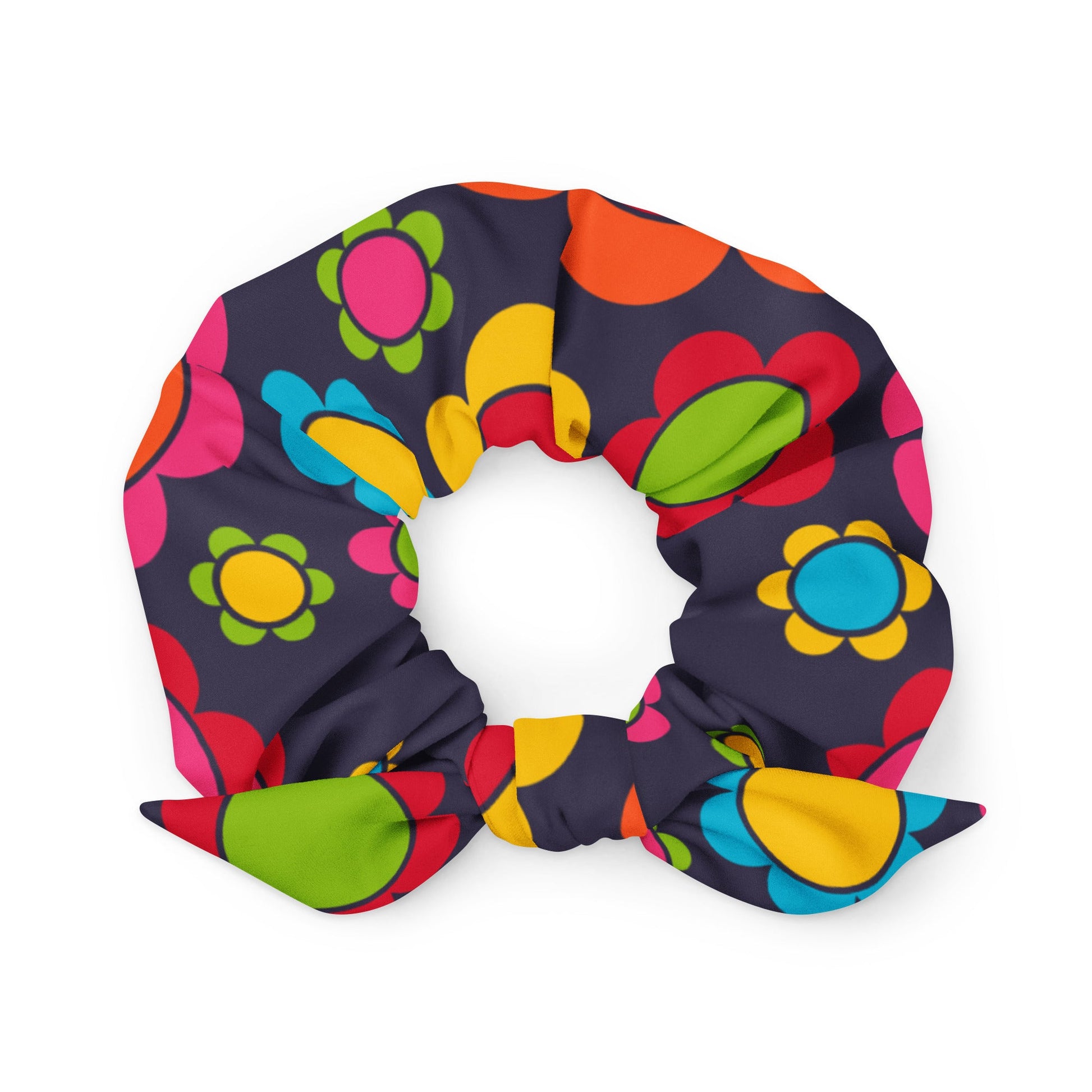 FLORA PEACE darkblue - Scrunchie - SHALMIAK
