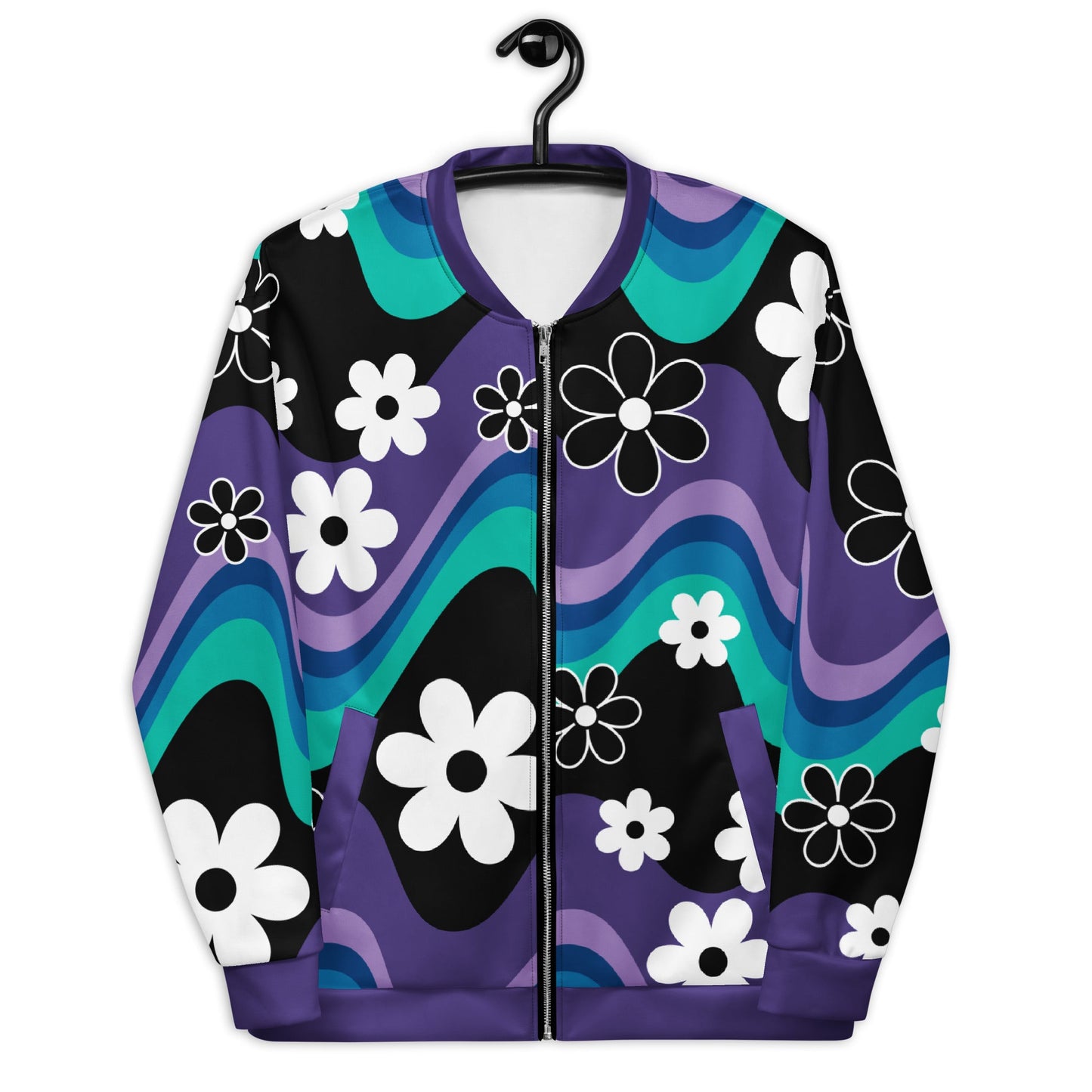 FLORA RAVE purple - Bomber Jacket - SHALMIAK