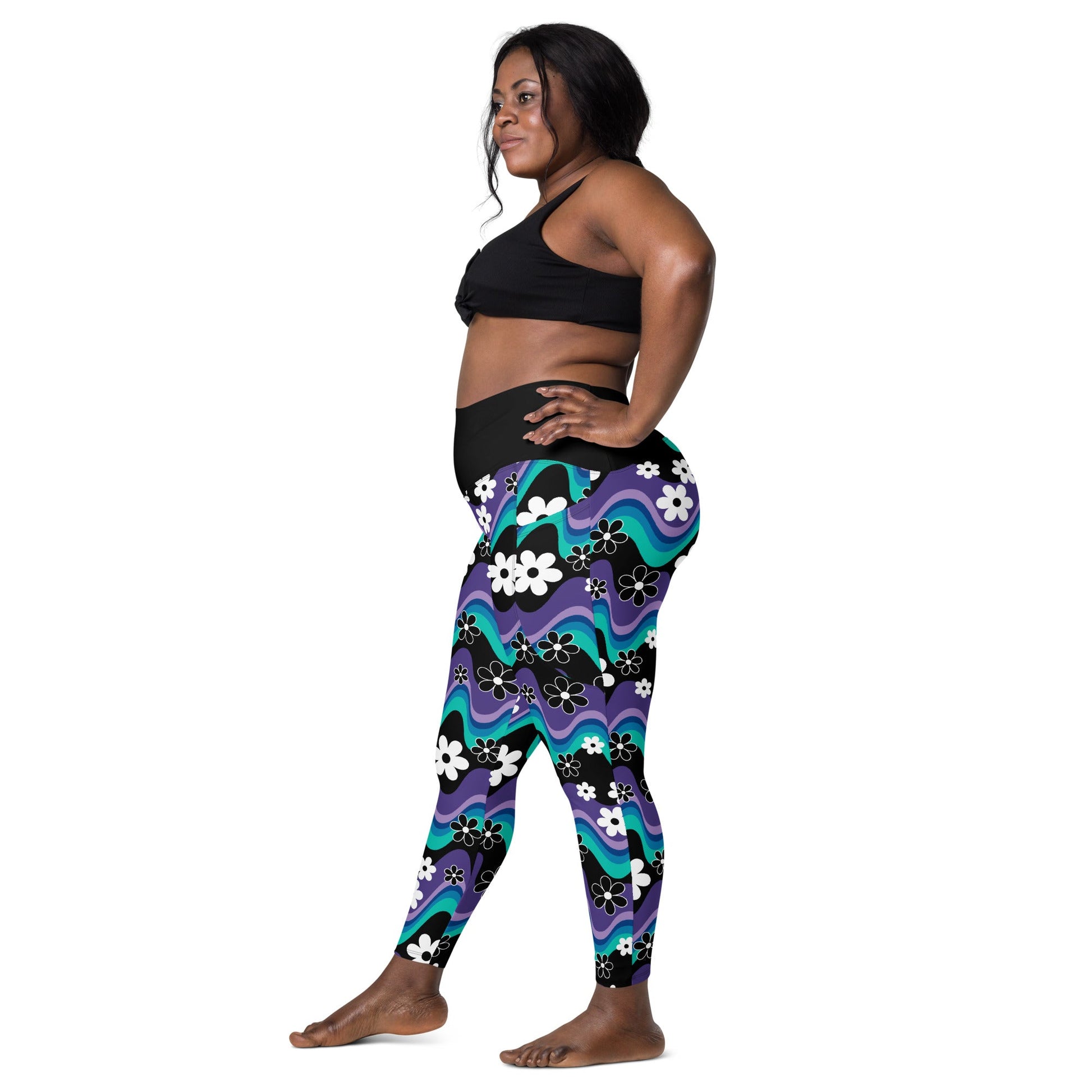 FLORA RAVE purple - Leggings With Pockets - SHALMIAK