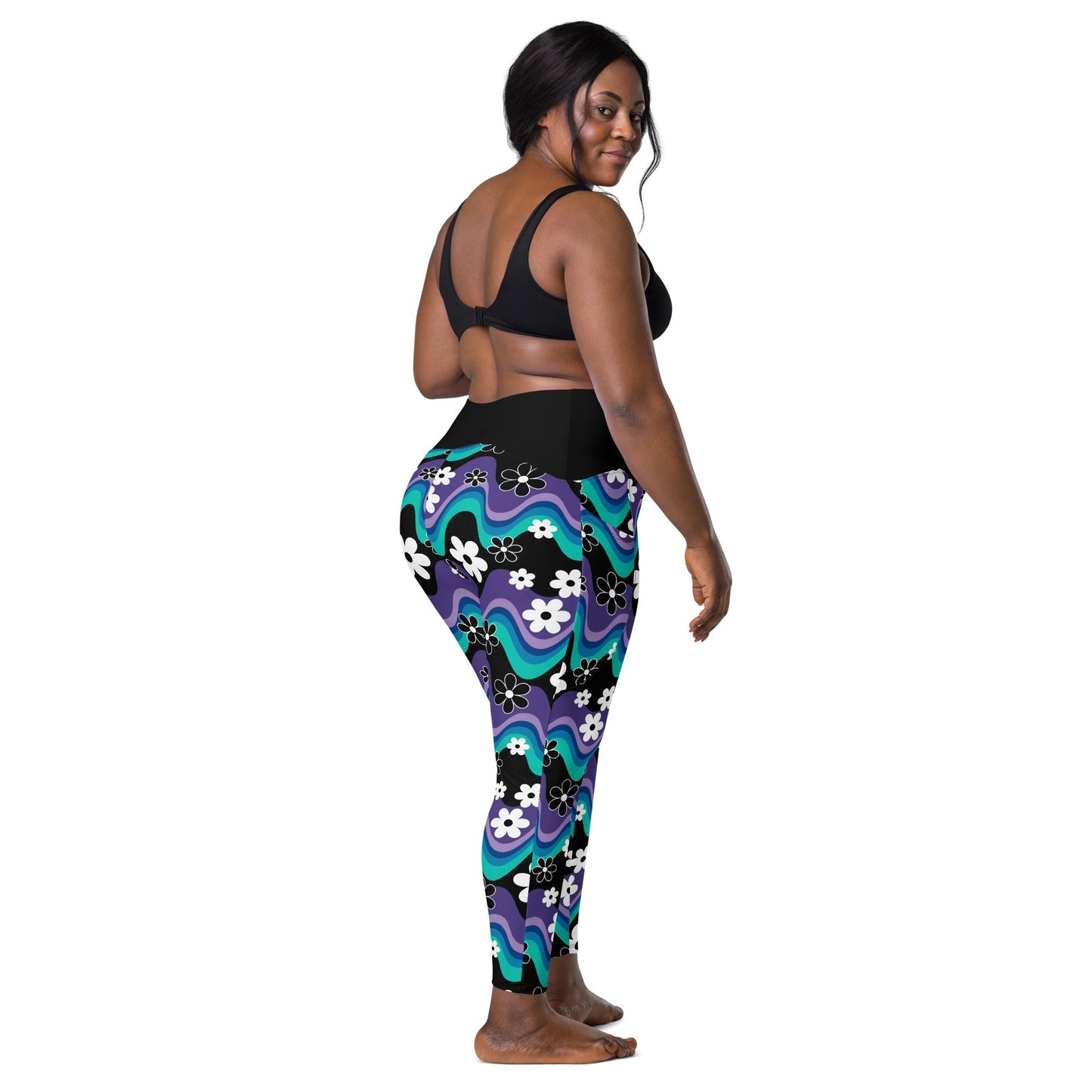 FLORA RAVE purple - Leggings With Pockets - SHALMIAK