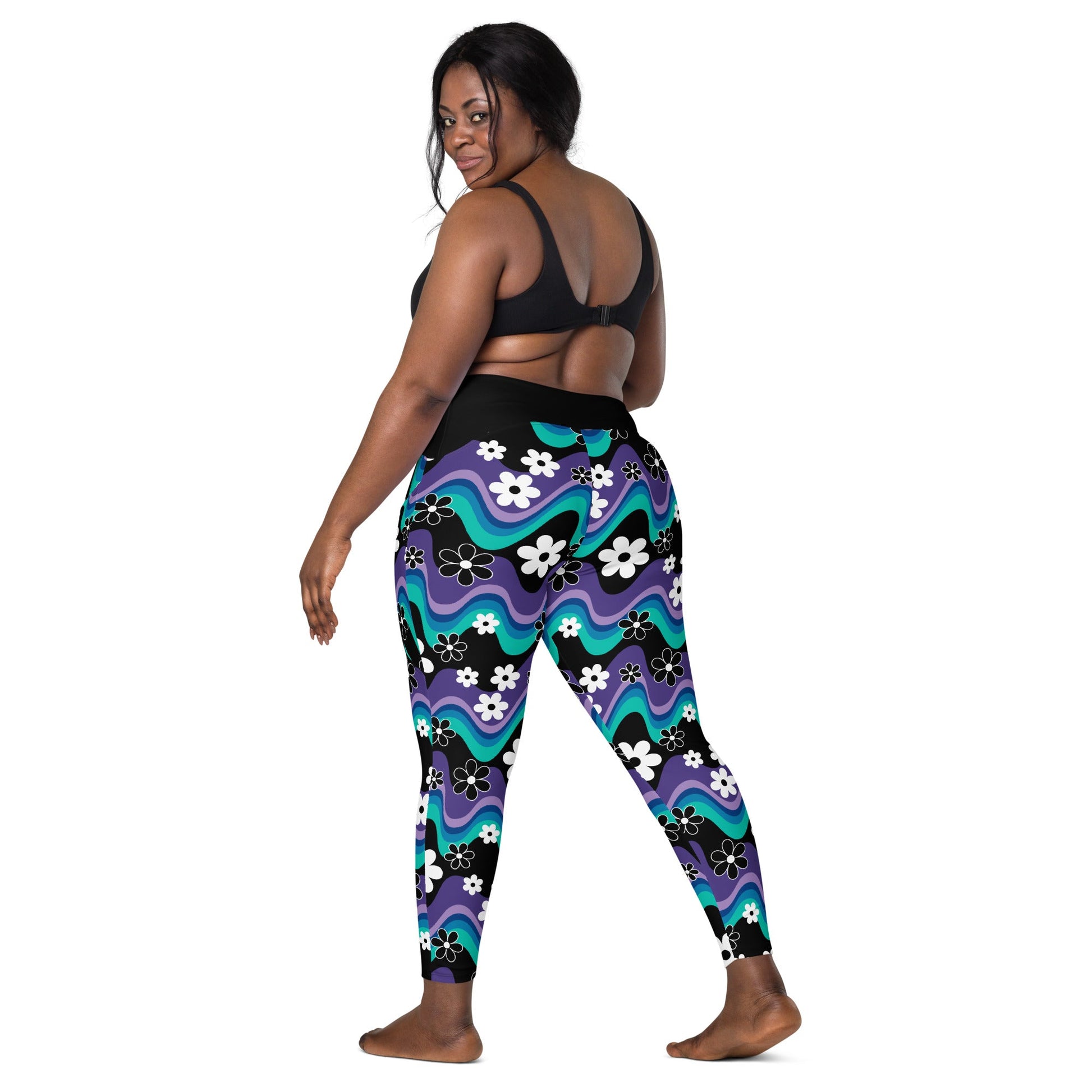 FLORA RAVE purple - Leggings With Pockets - SHALMIAK