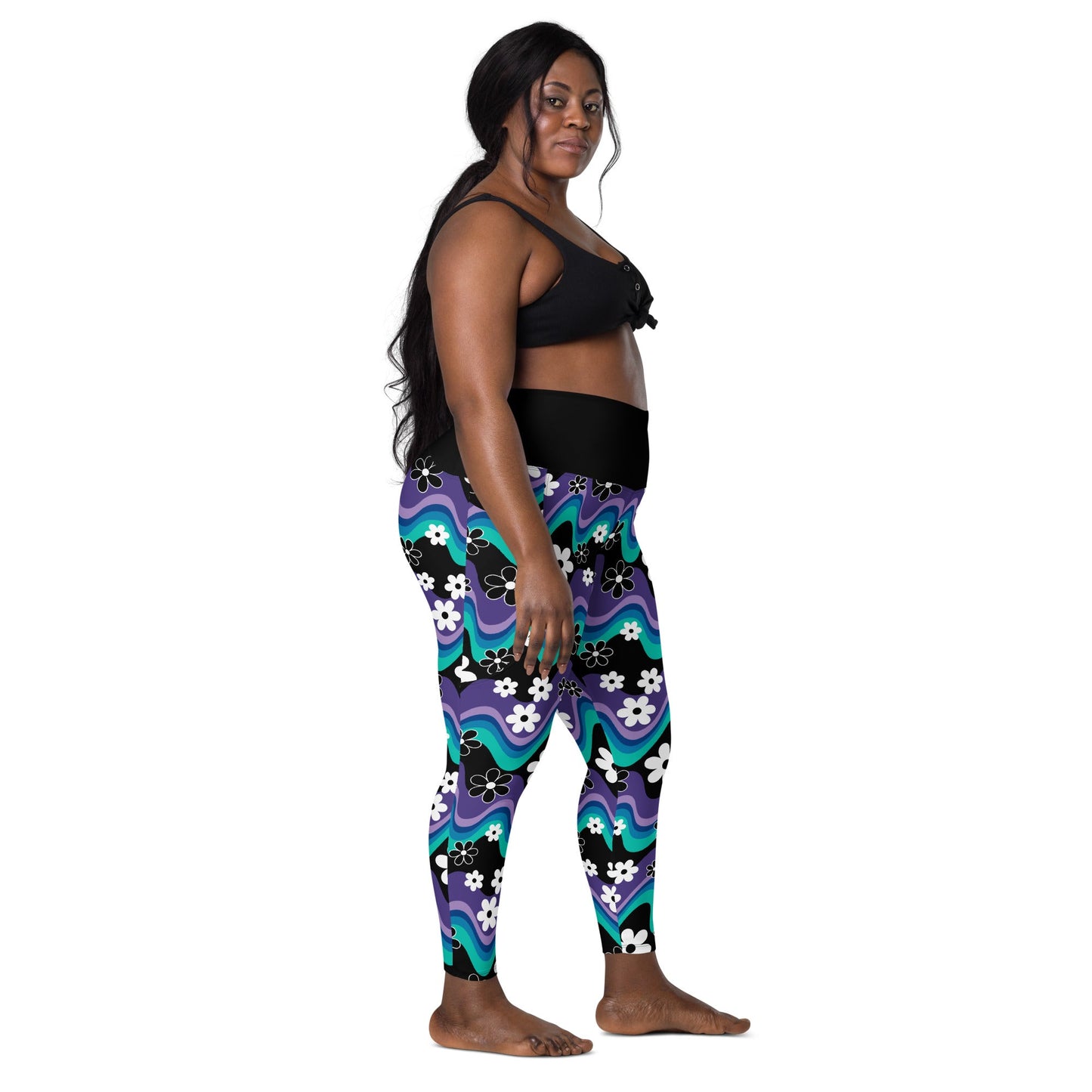 FLORA RAVE purple - Leggings With Pockets - SHALMIAK