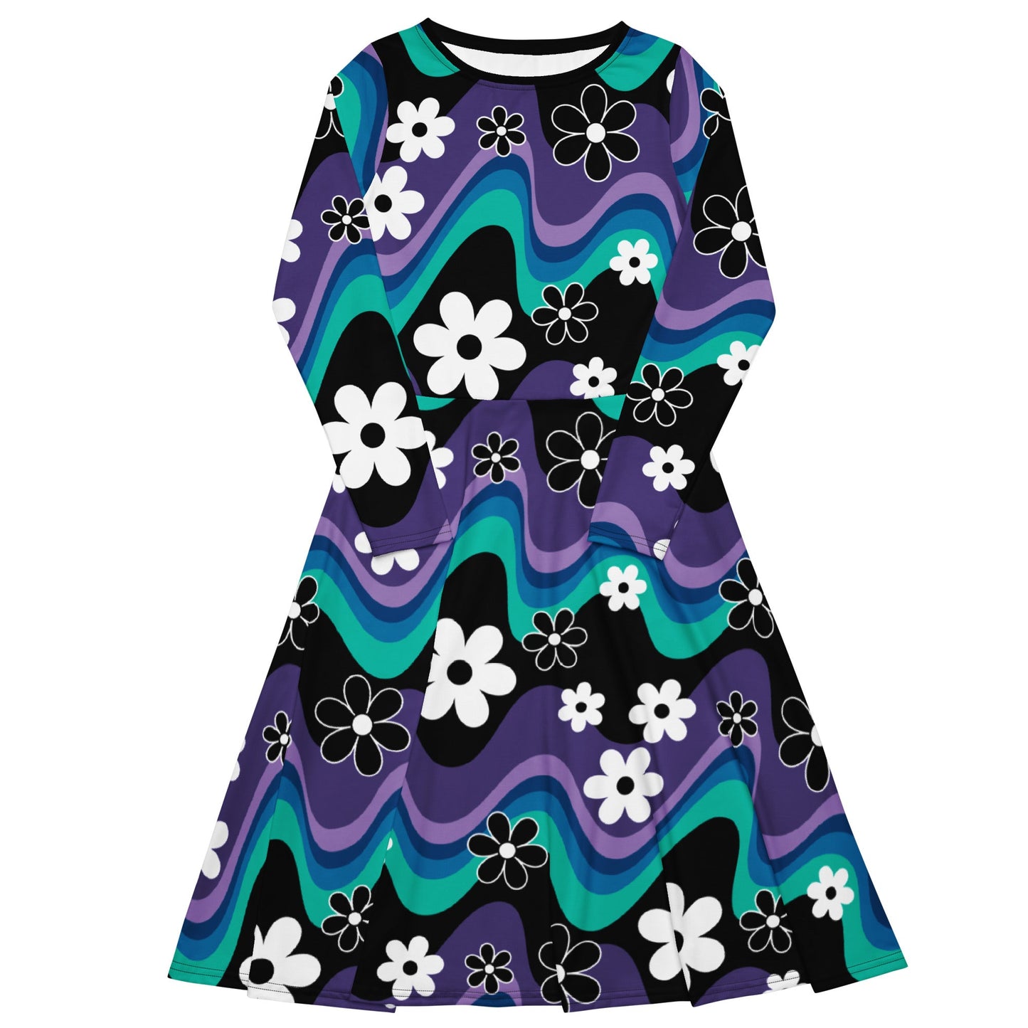 FLORA RAVE purple - Midi Dress With Pockets - SHALMIAK