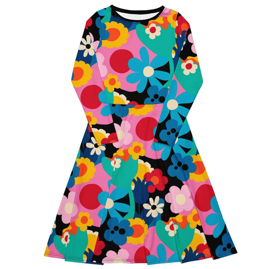 FLORALEI - Midi Dress With Pockets - SHALMIAK